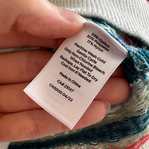 Talbots Petites Fair Isle Mockneck Pullover Sweater, Size Medium - Picture 10 of 15